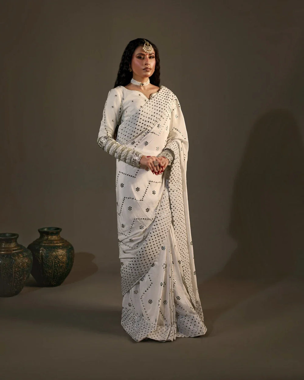 Moonlit Grace - Bunto royal saree