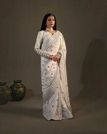 Moonlit Grace - Bunto royal saree