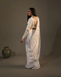 Moonlit Grace - Bunto royal saree