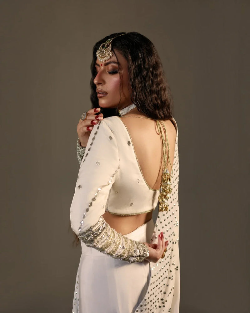 Moonlit Grace - Bunto royal saree