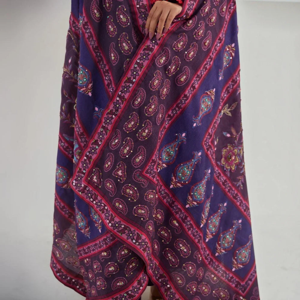 Amethyst Veil - Piyu Bole luxury shawl collection