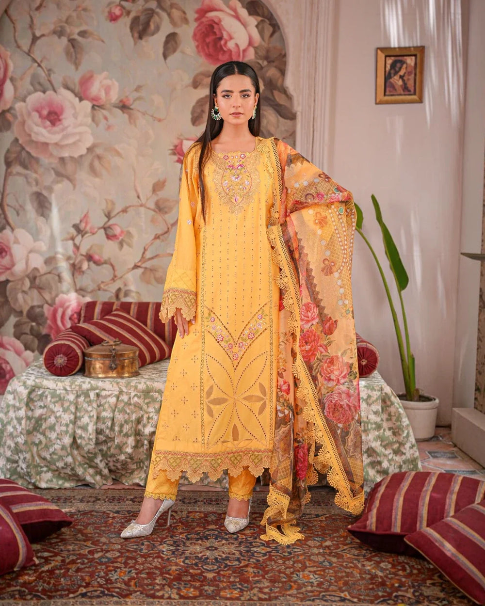 Zard Bahaar - Tehzeeb embroidered lawn collection