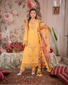 Zard Bahaar - Tehzeeb embroidered lawn collection