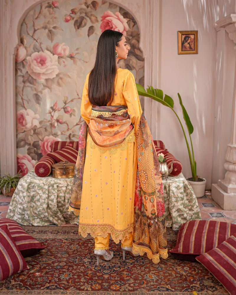 Zard Bahaar - Tehzeeb embroidered lawn collection