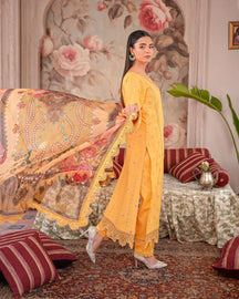 Zard Bahaar - Tehzeeb embroidered lawn collection