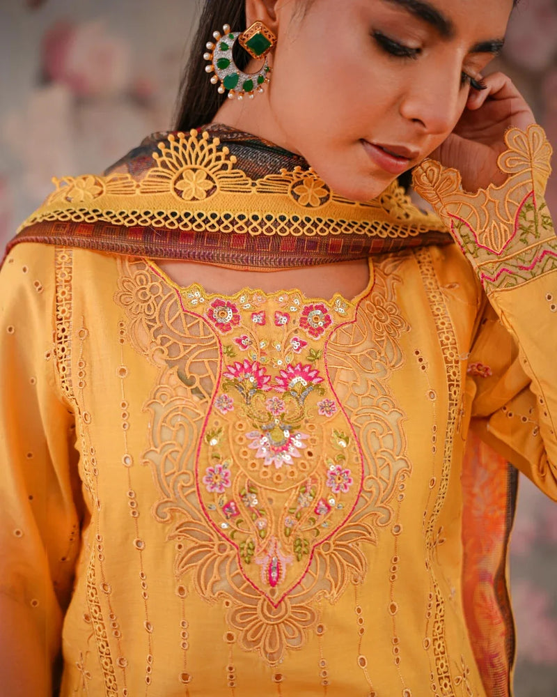 Zard Bahaar - Tehzeeb embroidered lawn collection